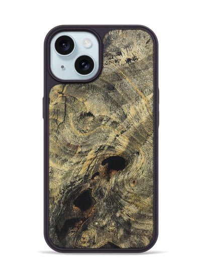 iPhone 15 Wood+Resin Phone Case - Reagan (Wood Burl, 722227)