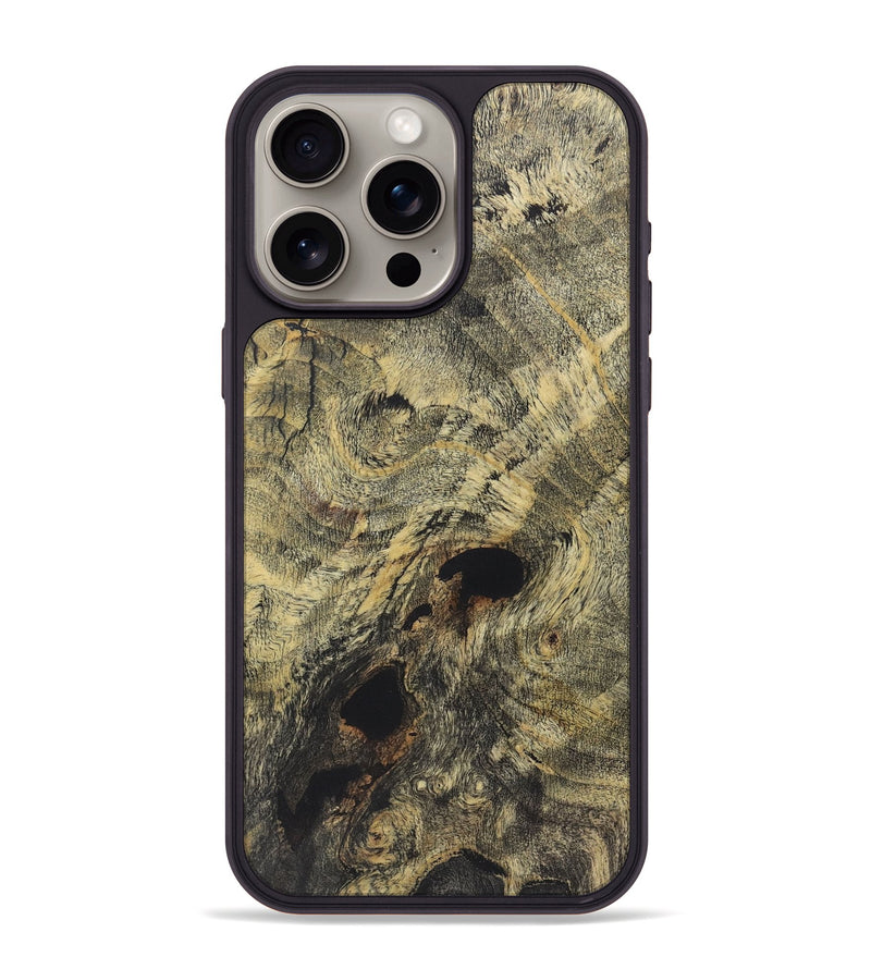 iPhone 15 Pro Max Wood+Resin Phone Case - Reagan (Wood Burl, 722227)