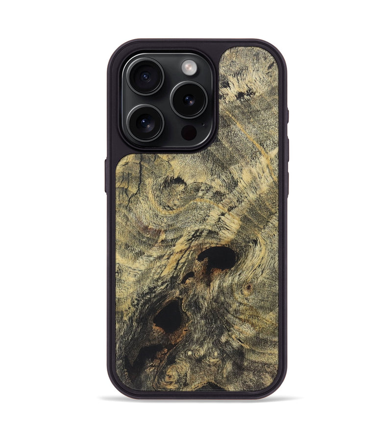 iPhone 15 Pro Wood+Resin Phone Case - Reagan (Wood Burl, 722227)