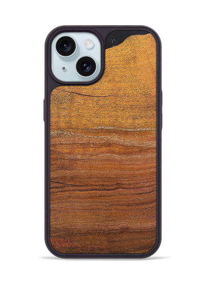 iPhone 15 Wood+Resin Phone Case - Gabriel (Wood Burl, 722228)