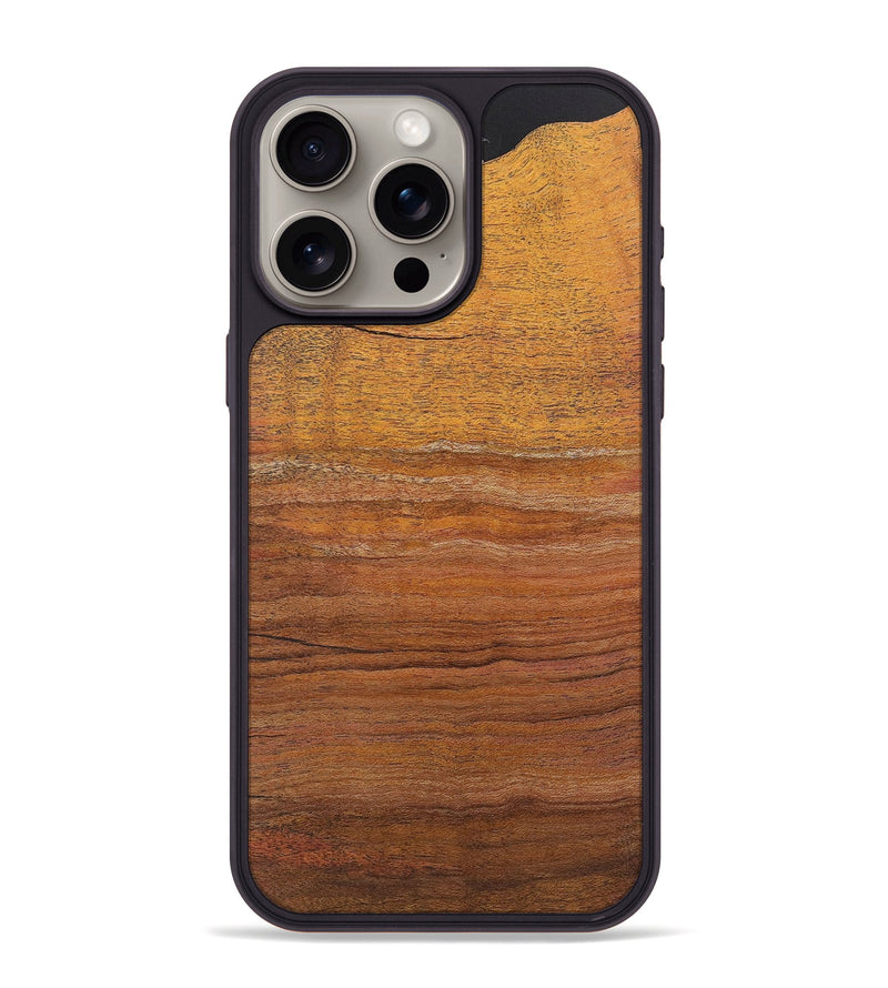 iPhone 15 Pro Max Wood+Resin Phone Case - Gabriel (Wood Burl, 722228)