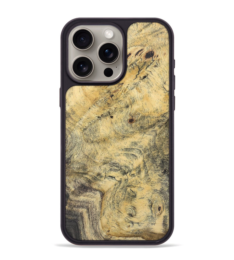 iPhone 15 Pro Max Wood+Resin Phone Case - Karl (Wood Burl, 722229)