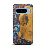 Pixel 8 Pro Wood+Resin Live Edge Phone Case - Terrell (Teal & Gold, 722233)