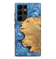 Galaxy S22 Ultra Wood+Resin Live Edge Phone Case - Brittani (Blue, 722238)