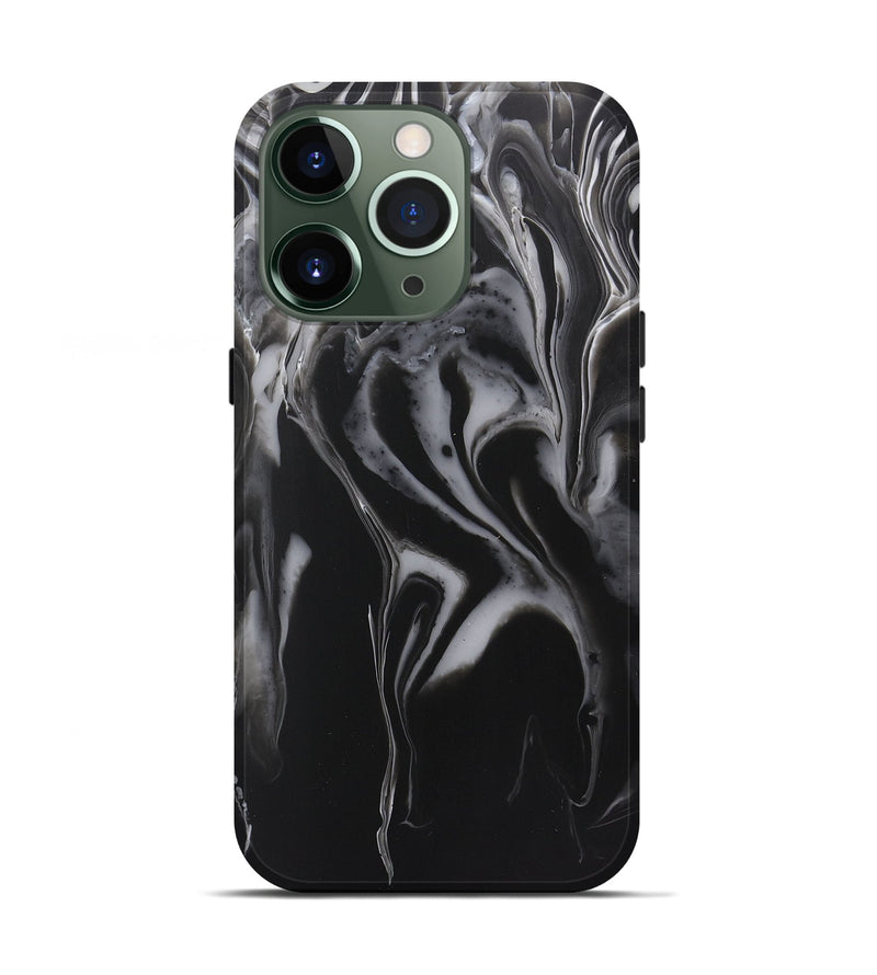 iPhone 13 Pro ResinArt Live Edge Phone Case - Fern (Black & White, 722243)