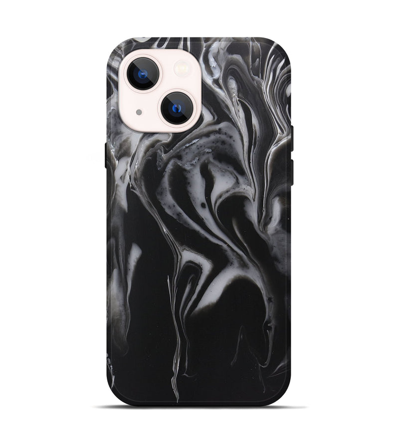 iPhone 14 ResinArt Live Edge Phone Case - Fern (Black & White, 722243)