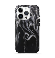 iPhone 15 Pro ResinArt Live Edge Phone Case - Fern (Black & White, 722243)