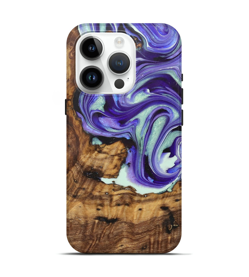 iPhone 15 Pro ResinArt Live Edge Phone Case - Elaine (Purple, 722244)