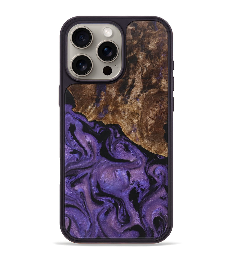 iPhone 16 Pro Max Wood+Resin Phone Case - Morgan (Purple, 722267)