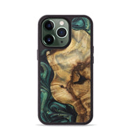 iPhone 13 Pro Wood+Resin Phone Case - Zachariah (Green, 722269)