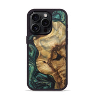 iPhone 15 Pro Wood+Resin Phone Case - Zachariah (Green, 722269)