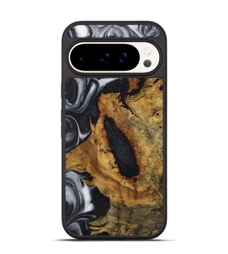 Pixel 9 Pro Wood+Resin Phone Case - Melissa (Black & White, 722304)