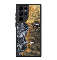 Galaxy S22 Ultra Wood+Resin Phone Case - Judith (Black & White, 722305)