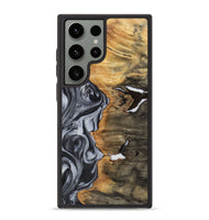 Galaxy S23 Ultra Wood+Resin Phone Case - Judith (Black & White, 722305)