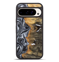 Pixel 9 Pro XL Wood+Resin Phone Case - Judith (Black & White, 722305)