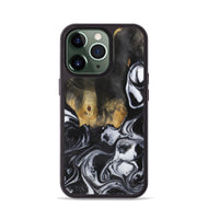 iPhone 13 Pro Wood+Resin Phone Case - Ashlyn (Black & White, 722306)