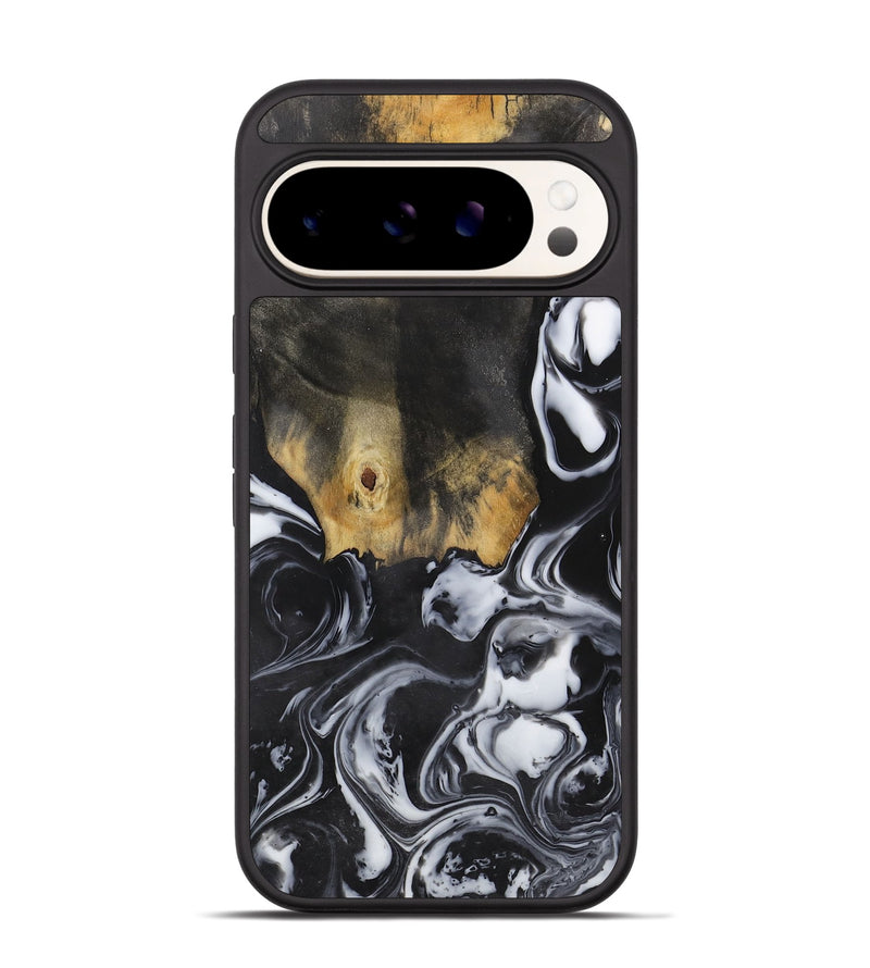 Pixel 9 Pro Wood+Resin Phone Case - Ashlyn (Black & White, 722306)