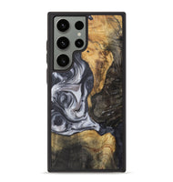 Galaxy S23 Ultra Wood+Resin Phone Case - Henrietta (Black & White, 722307)