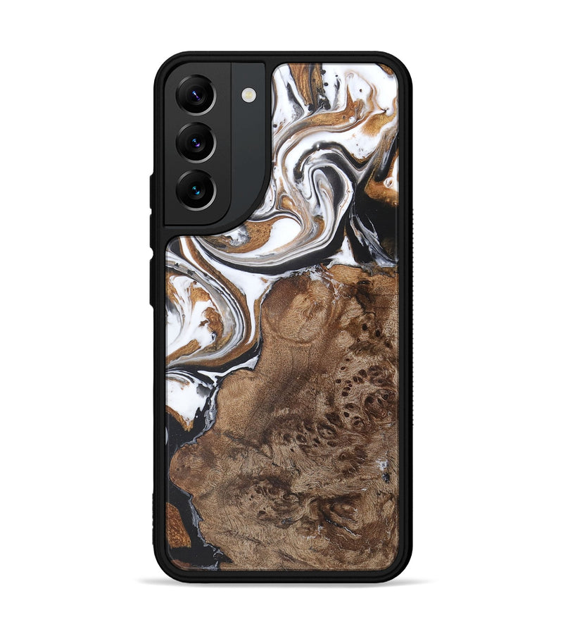 Galaxy S22 Plus Wood+Resin Phone Case - Gwen (Black & White, 722308)