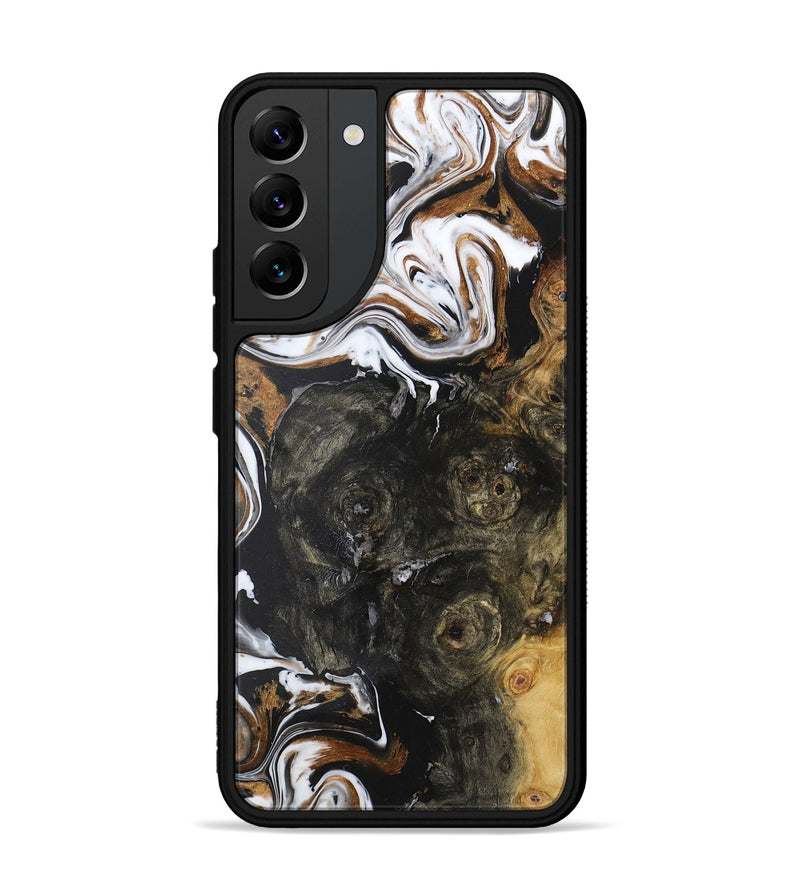 Galaxy S22 Plus Wood+Resin Phone Case - Kaden (Black & White, 722309)