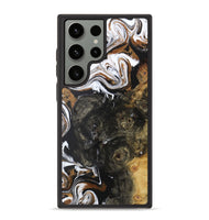 Galaxy S23 Ultra Wood+Resin Phone Case - Kaden (Black & White, 722309)