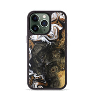 iPhone 13 Pro Wood+Resin Phone Case - Kaden (Black & White, 722309)