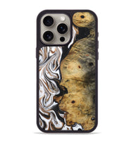 iPhone 15 Pro Max Wood+Resin Phone Case - Jalen (Black & White, 722310)