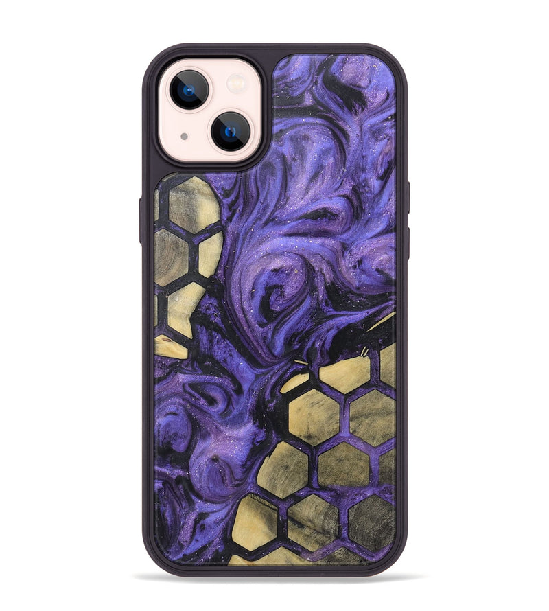 iPhone 14 Plus Wood+Resin Phone Case - Felicity (Pattern, 722313)