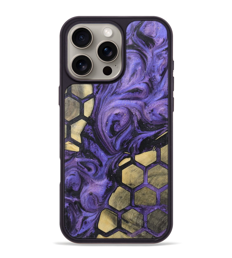 iPhone 16 Pro Max Wood+Resin Phone Case - Felicity (Pattern, 722313)