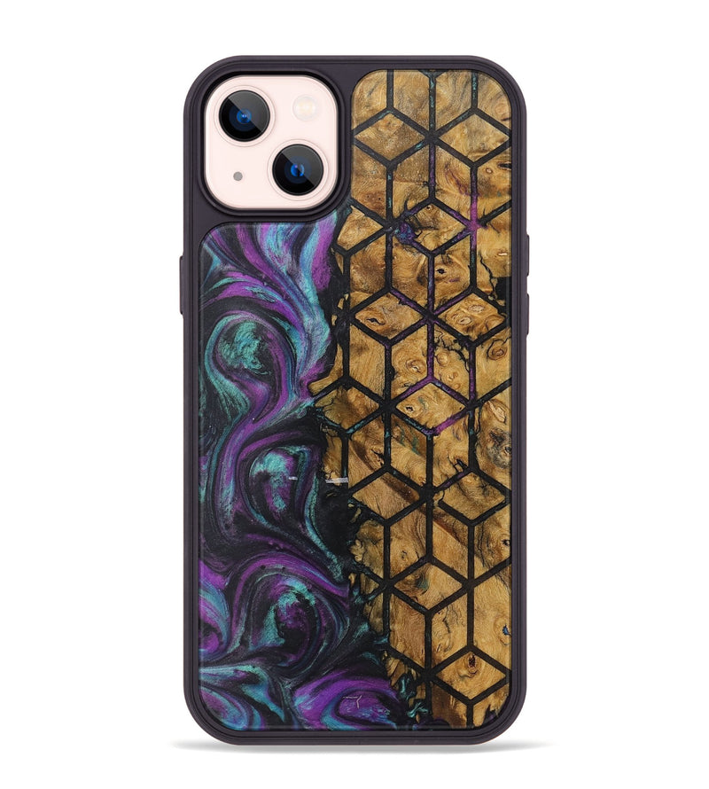 iPhone 14 Plus Wood+Resin Phone Case - Ezequiel (Pattern, 722314)