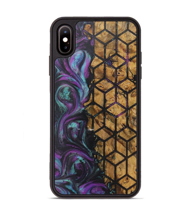 iPhone Xs Max Wood+Resin Phone Case - Ezequiel (Pattern, 722314)