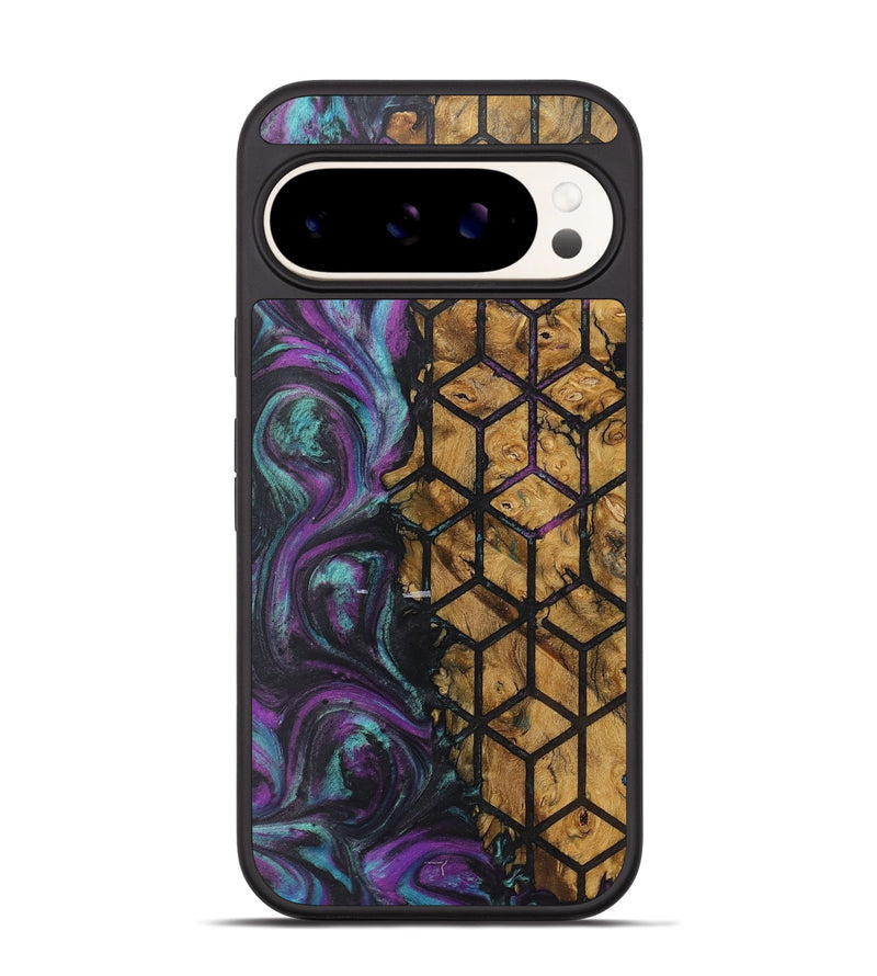 Pixel 9 Wood+Resin Phone Case - Ezequiel (Pattern, 722314)