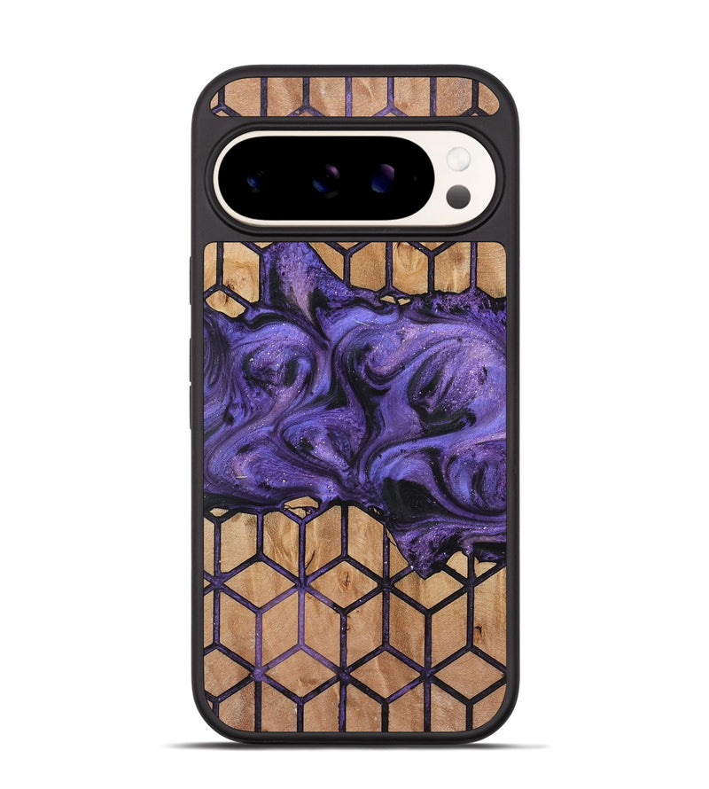 Pixel 9 Pro Wood+Resin Phone Case - Angelina (Pattern, 722316)