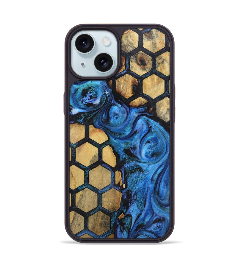 iPhone 15 Wood+Resin Phone Case - Lula (Pattern, 722318)