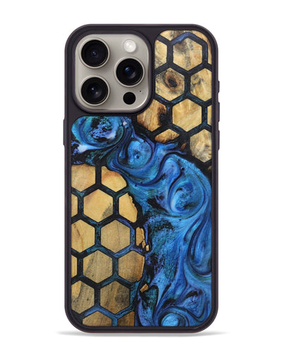 iPhone 15 Pro Max Wood+Resin Phone Case - Lula (Pattern, 722318)