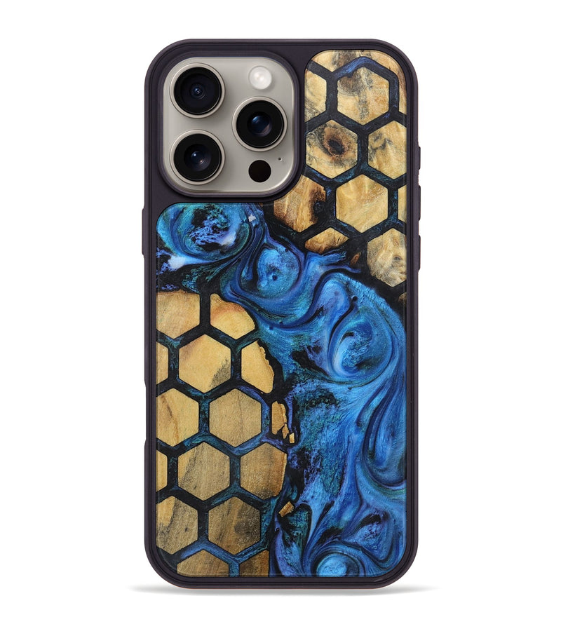 iPhone 16 Pro Max Wood+Resin Phone Case - Lula (Pattern, 722318)