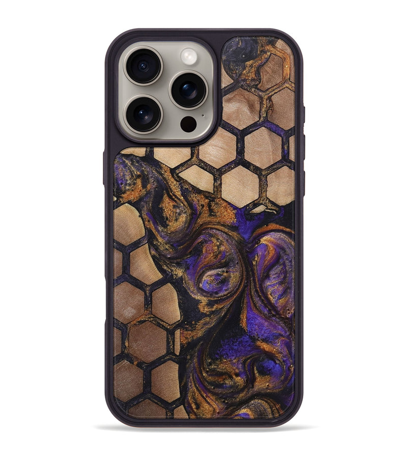 iPhone 16 Pro Max Wood+Resin Phone Case - Kenzie (Pattern, 722319)