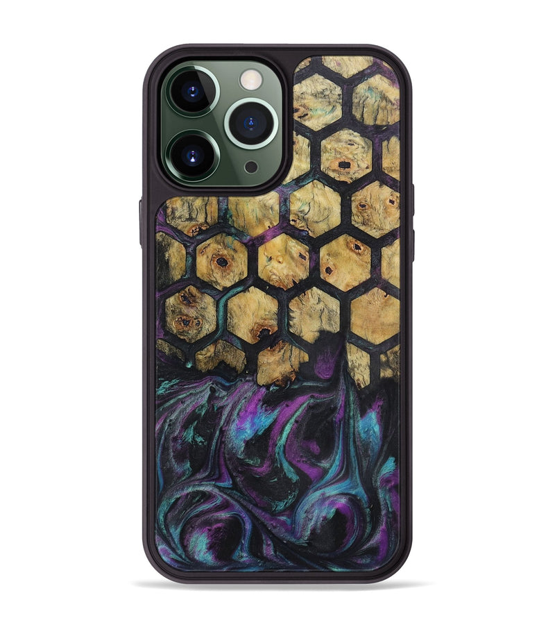 iPhone 13 Pro Max Wood+Resin Phone Case - Rebekah (Pattern, 722320)