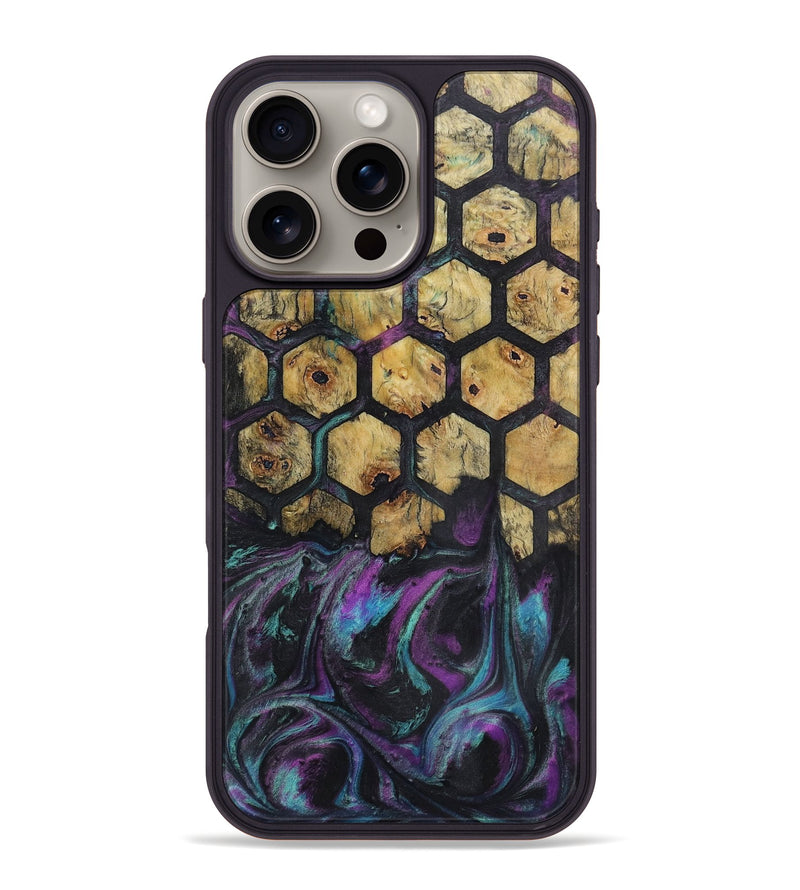 iPhone 16 Pro Max Wood+Resin Phone Case - Rebekah (Pattern, 722320)