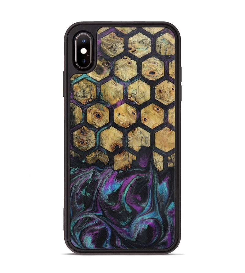 iPhone Xs Max Wood+Resin Phone Case - Rebekah (Pattern, 722320)