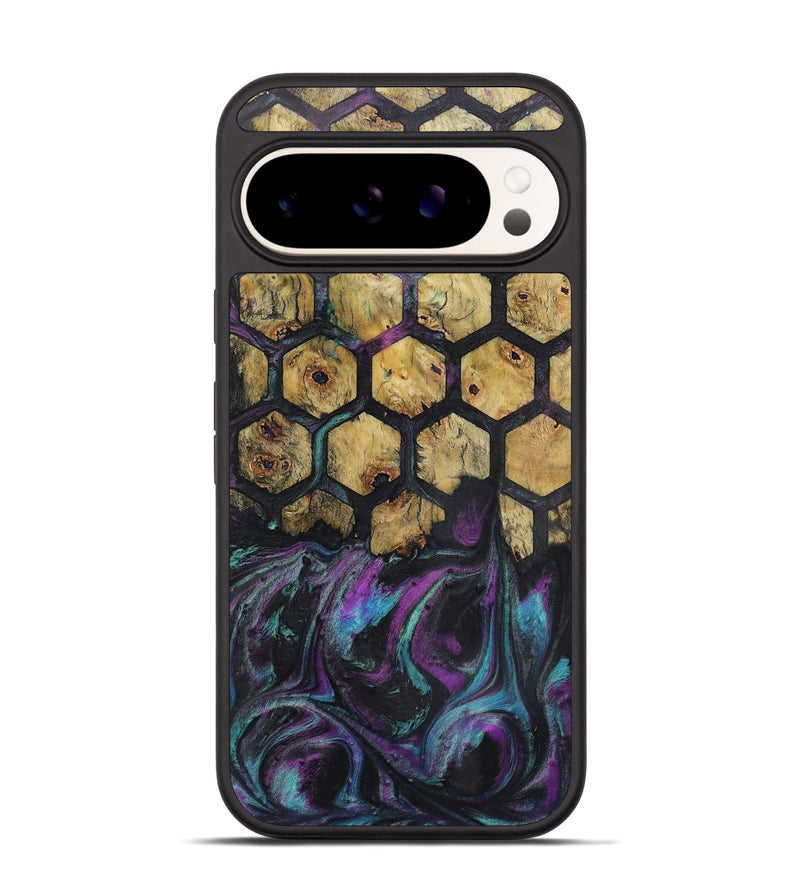 Pixel 9 Wood+Resin Phone Case - Rebekah (Pattern, 722320)