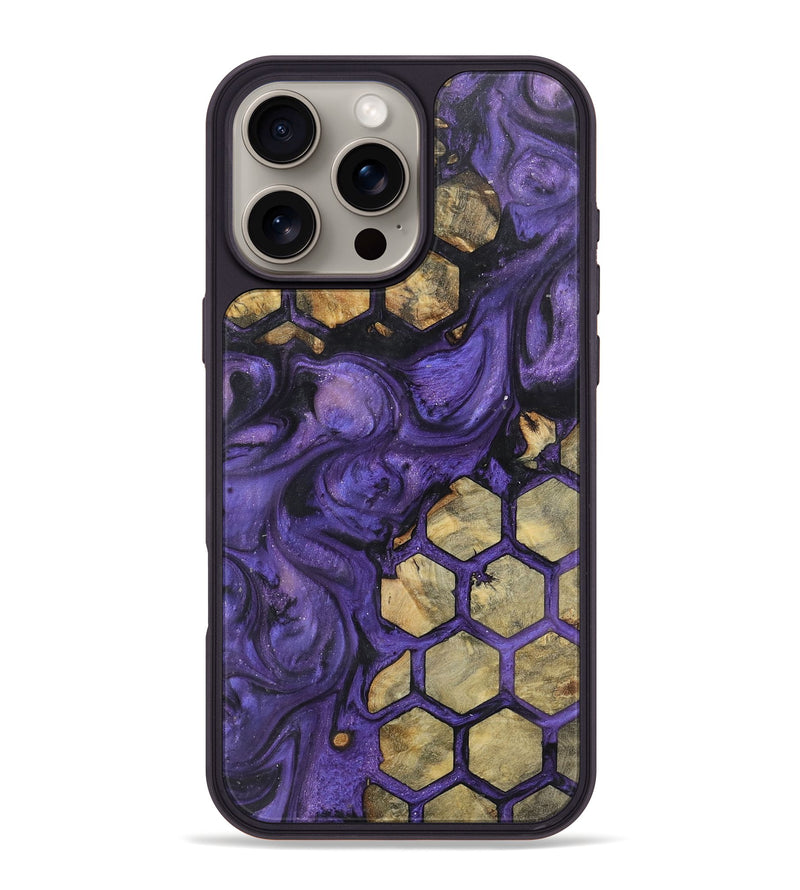 iPhone 16 Pro Max Wood+Resin Phone Case - Skylar (Pattern, 722321)