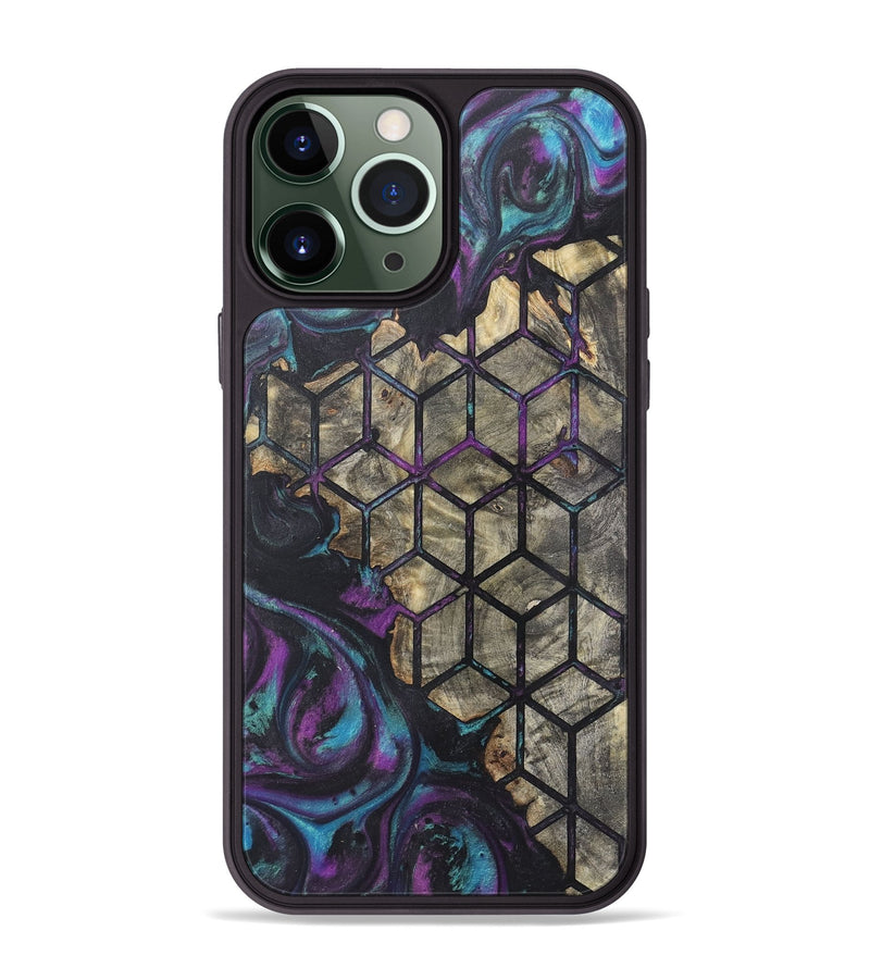 iPhone 13 Pro Max Wood+Resin Phone Case - Luther (Pattern, 722322)