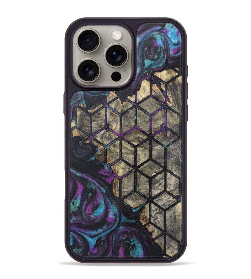 iPhone 16 Pro Max Wood+Resin Phone Case - Luther (Pattern, 722322)