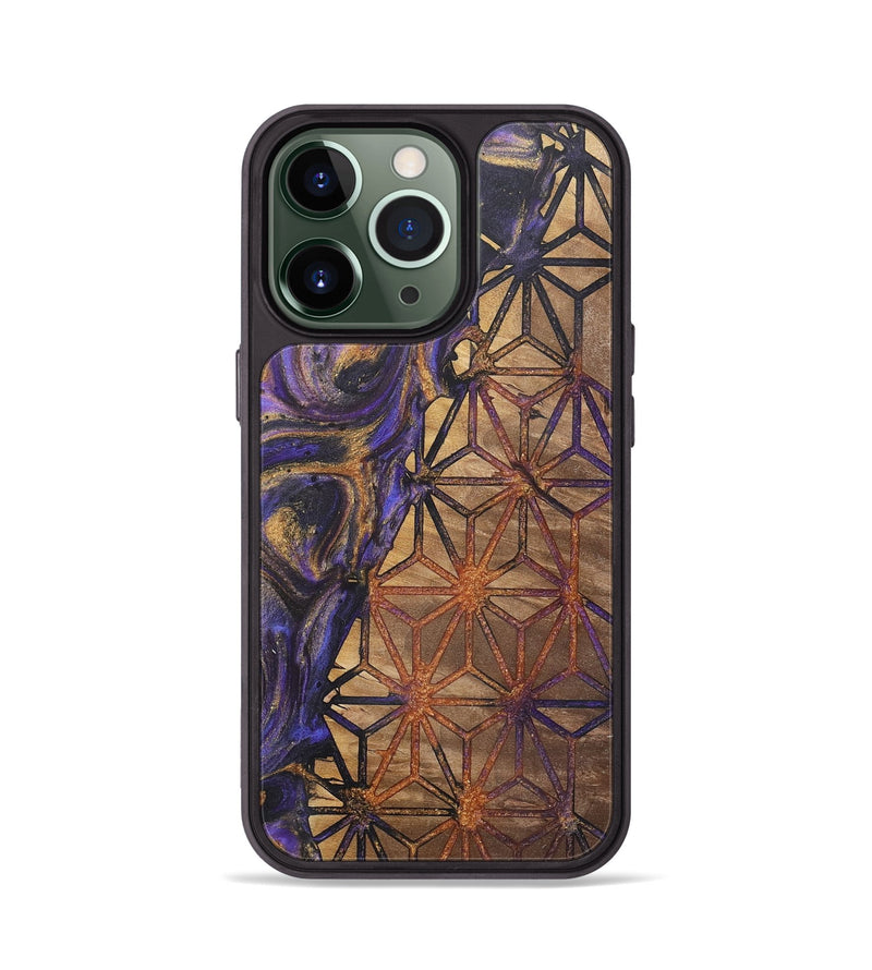 iPhone 13 Pro Wood+Resin Phone Case - Sofia (Pattern, 722323)