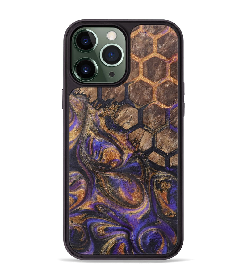 iPhone 13 Pro Max Wood+Resin Phone Case - Laura (Pattern, 722327)