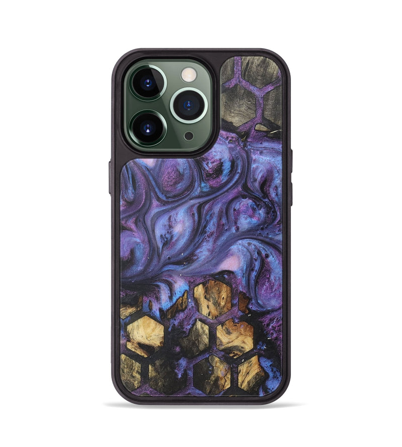 iPhone 13 Pro Wood+Resin Phone Case - Arya (Pattern, 722329)