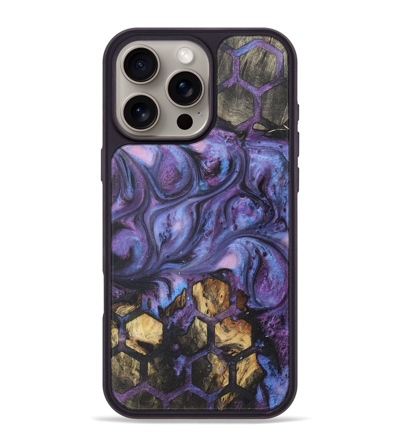 iPhone 16 Pro Max Wood+Resin Phone Case - Arya (Pattern, 722329)