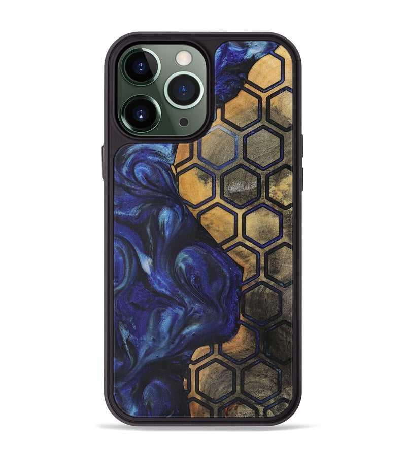 iPhone 13 Pro Max Wood+Resin Phone Case - Shana (Pattern, 722331)