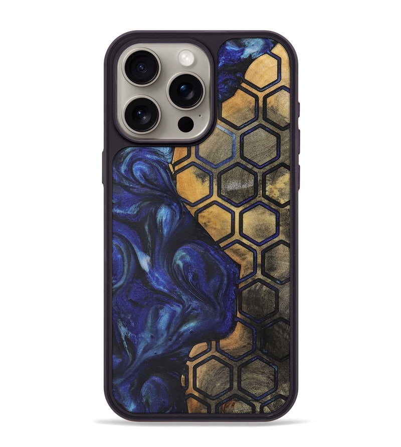 iPhone 15 Pro Max Wood+Resin Phone Case - Shana (Pattern, 722331)